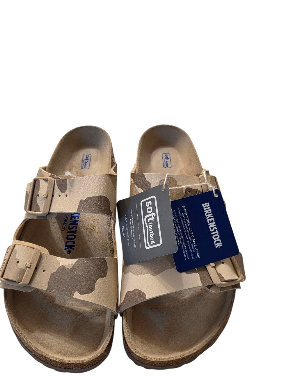 Birkenstock Arizona Sandals – Beige Camo Print – Size 39 / US 8 - Picture 6 of 8